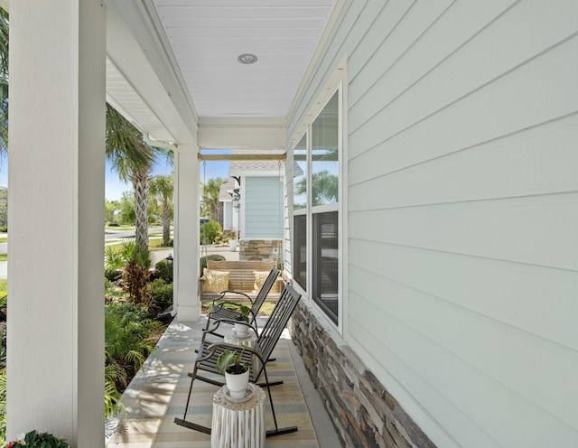 view of patio / terrace with a porch
