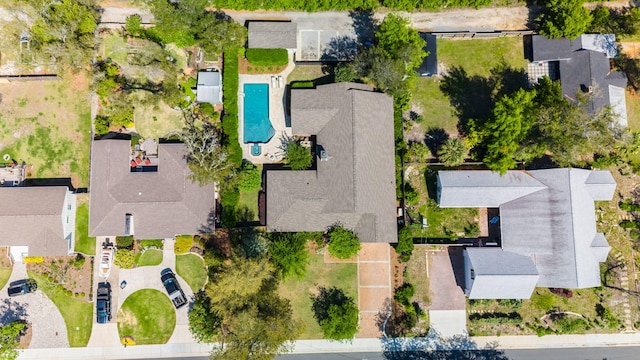drone / aerial view featuring a residential view