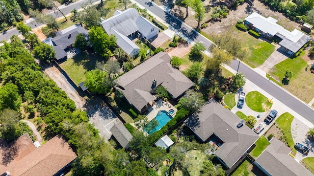 aerial view featuring a residential view