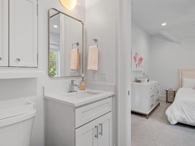 105 Greenbriar Ln, Santa Rosa Beach, FL 32459 - bathroom with toilet, vanity, and recessed lighting