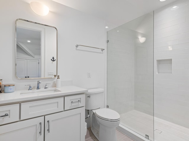 105 Greenbriar Ln, Santa Rosa Beach, FL 32459 - bathroom featuring toilet, walk in shower, and vanity