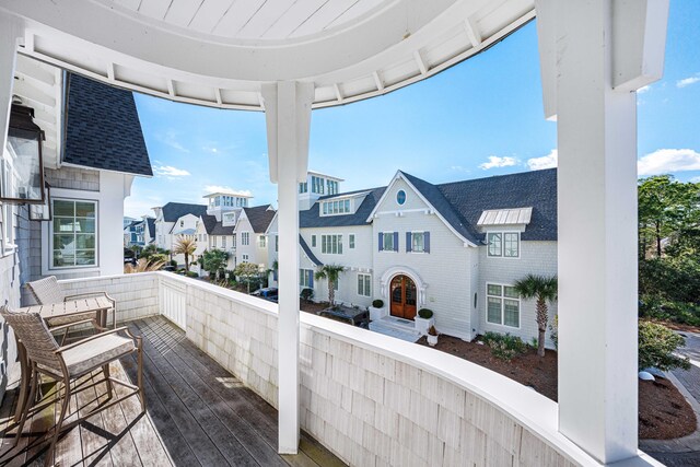balcony featuring a residential view