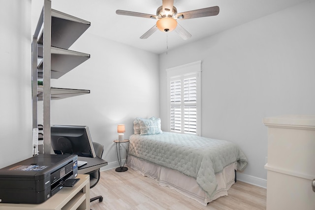 85 Stonegate Dr, Santa Rosa Beach, FL 32459 - bedroom featuring wood finished floors, baseboards, and ceiling fan
