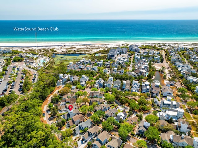 265 Salt Box Ln, Watersound, FL 32461 - birds eye view of property with a beach view, a residential view, and a water view