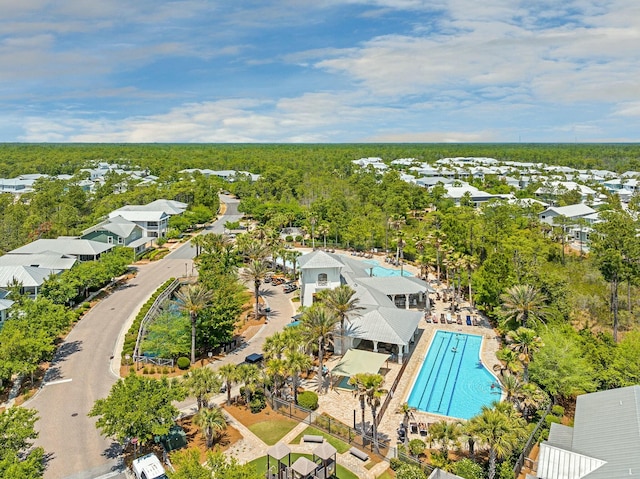 birds eye view of property featuring a residential view
