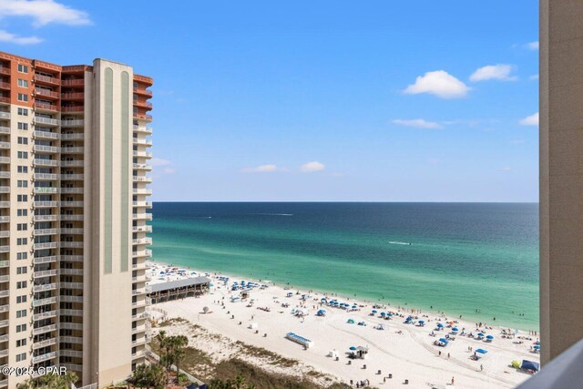 9900 S Thomas Dr Unit 1408, Panama City Beach, FL 32408 - view of water feature featuring a beach view