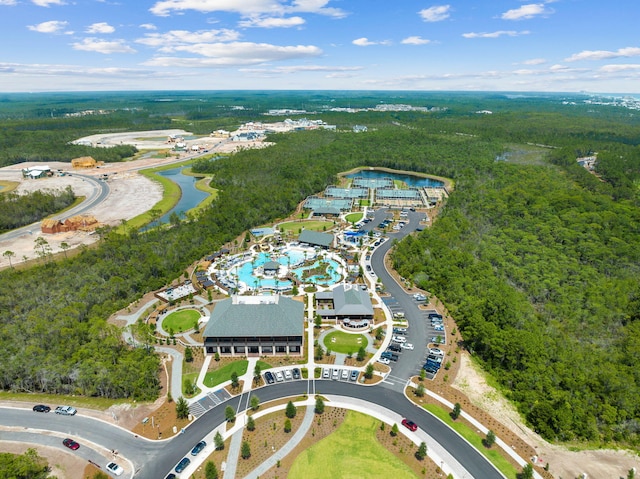 253 Quail Hollow Ct, Inlet Beach, FL 32461 - aerial view of property's location featuring a large body of water and a forest
