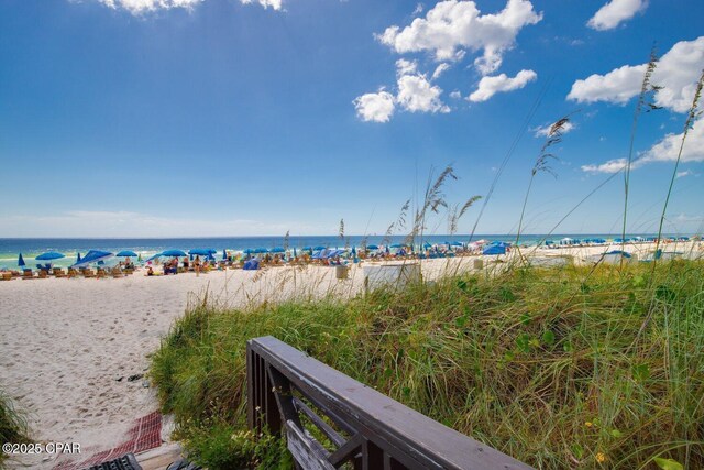 water view with a view of the beach