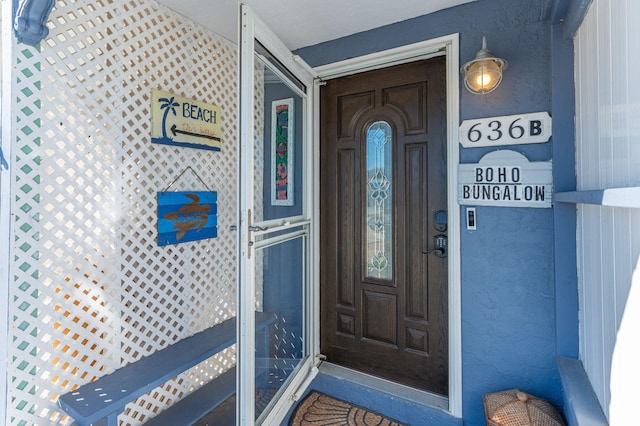 view of doorway to property