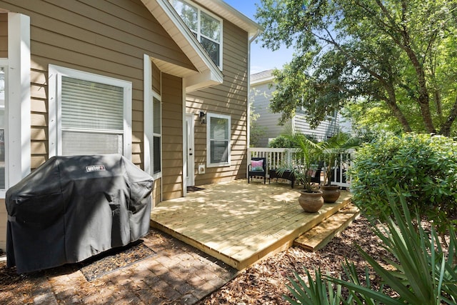 6 Barbados Ln, Inlet Beach, FL 32461 - wooden terrace featuring area for grilling
