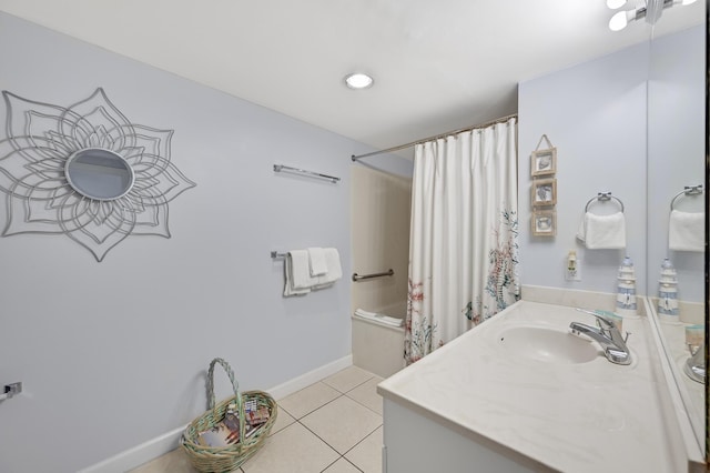 1751 Scenic Highway 98 Unit 212, Destin, FL 32541 - full bathroom featuring tile patterned floors, shower / bath combo, vanity, and baseboards
