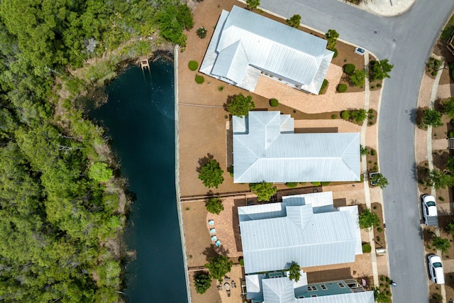 aerial view of a large body of water