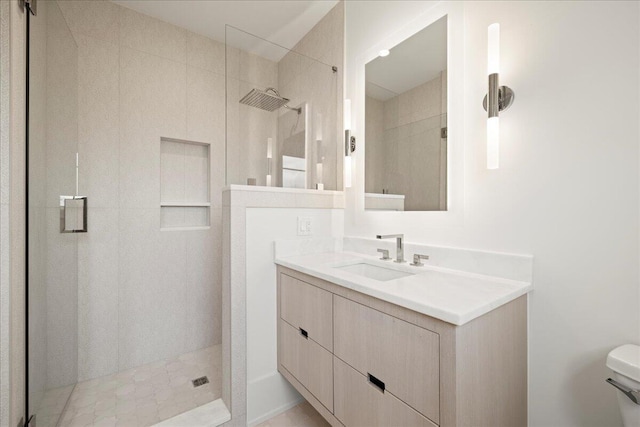 160 Heritage Dunes Ln S, Santa Rosa Beach, FL 32459 - bathroom with vanity, toilet, and a shower stall