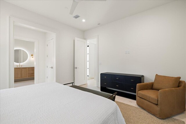 160 Heritage Dunes Ln S, Santa Rosa Beach, FL 32459 - bedroom featuring connected bathroom, visible vents, and recessed lighting