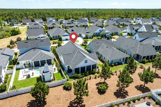 90 Basal St, Inlet Beach, FL 32461 - aerial view of residential area featuring a heavily wooded area