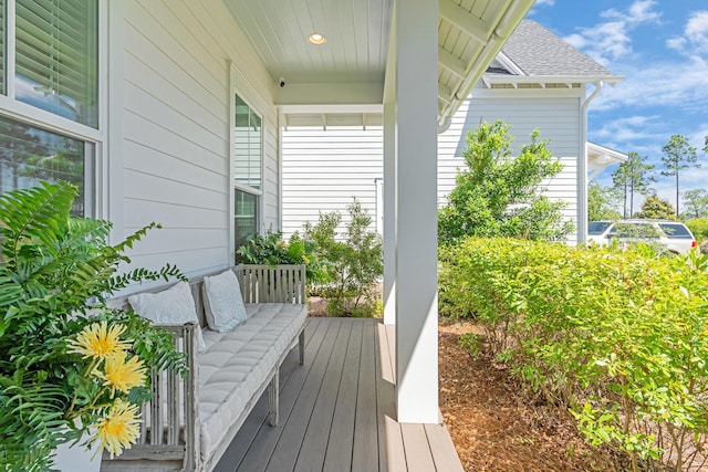 90 Basal St, Inlet Beach, FL 32461 - wooden terrace with covered porch