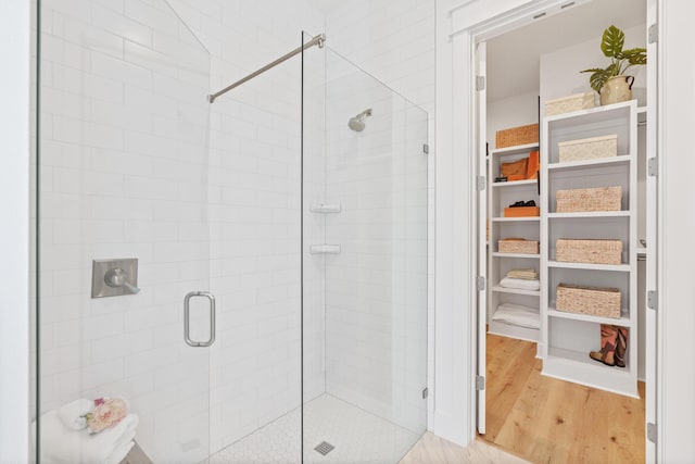 90 Basal St, Inlet Beach, FL 32461 - full bath featuring a shower stall and wood finished floors