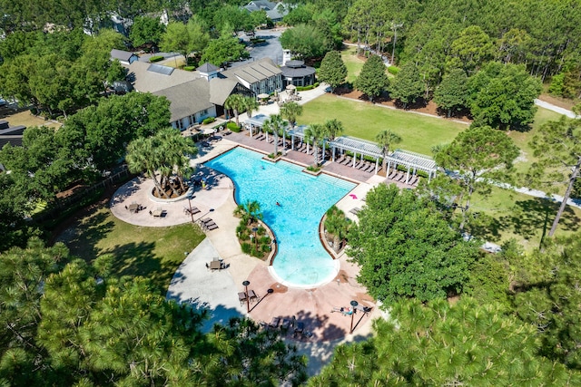 90 Basal St, Inlet Beach, FL 32461 - aerial view of a pool