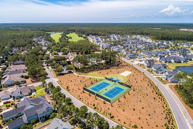 90 Basal St, Inlet Beach, FL 32461 - aerial perspective of suburban area featuring a heavily wooded area