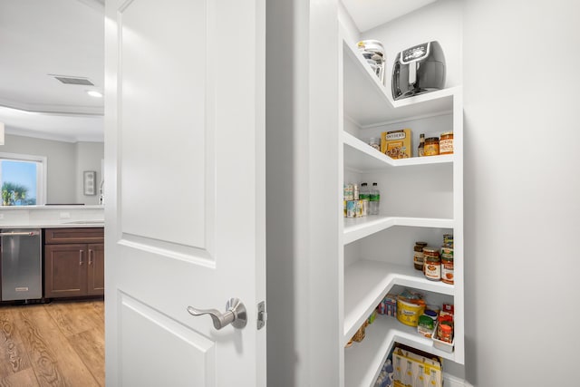 storage area featuring visible vents