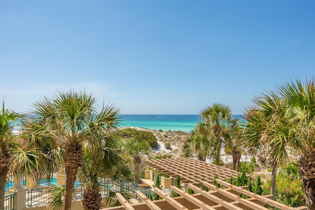 property view of water with a view of the beach