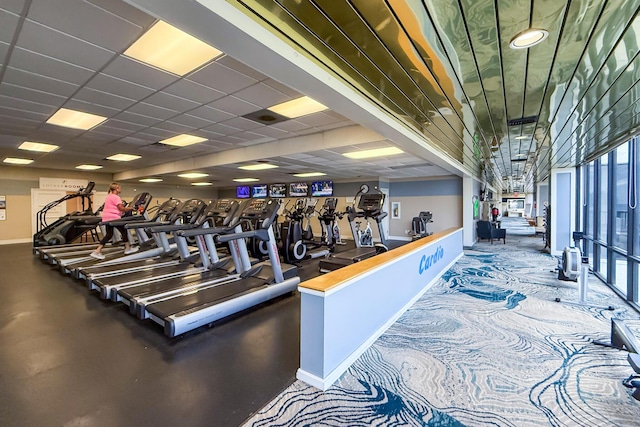 gym with baseboards
