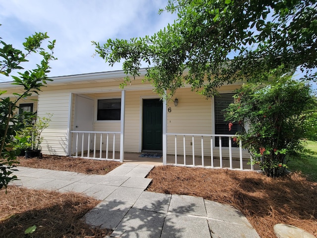 view of front of home with a porch