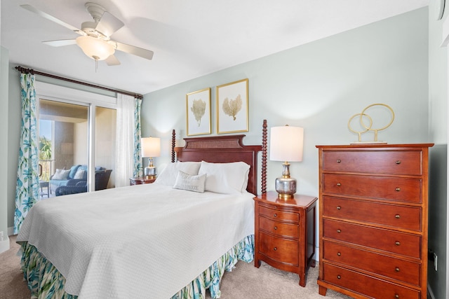 11807 Front Beach Rd # 1-309, Panama City Beach, FL 32407 - carpeted bedroom featuring access to outside and ceiling fan