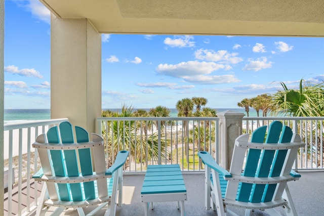 11807 Front Beach Rd # 1-309, Panama City Beach, FL 32407 - balcony featuring a view of the beach and a water view