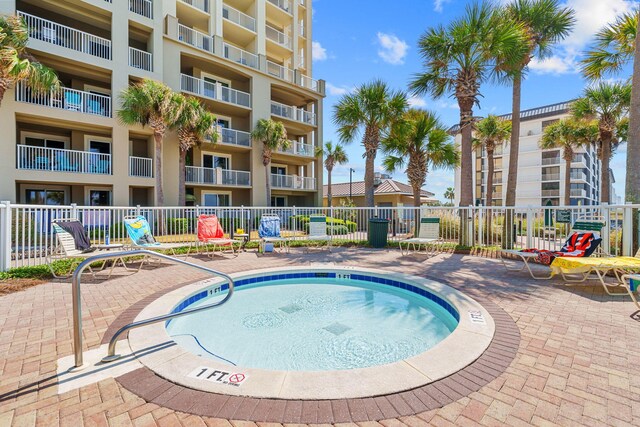 11807 Front Beach Rd # 1-309, Panama City Beach, FL 32407 - view of pool with a patio and fence