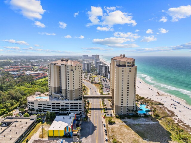 11807 Front Beach Rd # 1-309, Panama City Beach, FL 32407 - birds eye view of property with a beach view, a water view, and a city view