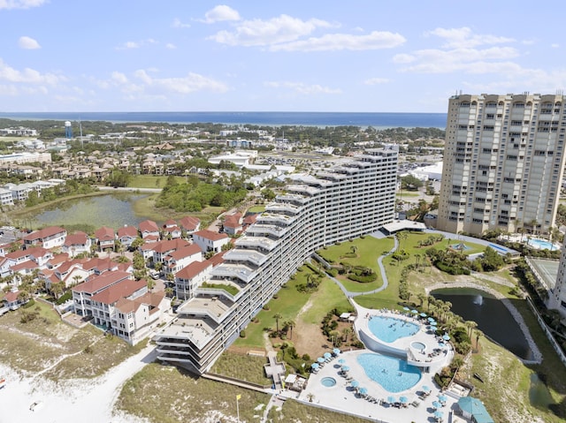 291 Scenic Gulf Dr Unit 900, Miramar Beach, FL 32550 - aerial view of property and surrounding area featuring a nearby body of water and a pool