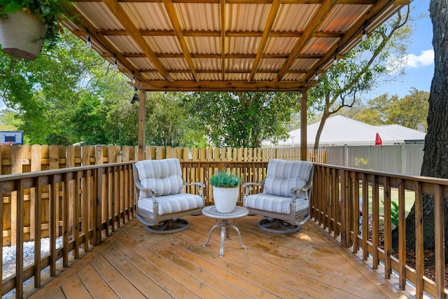 deck with fence