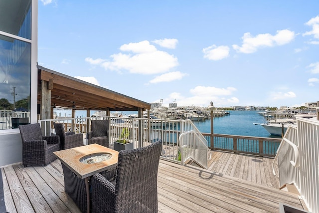 320 Harbor Blvd Unit 1201, Destin, FL 32541 - wooden terrace with a water view