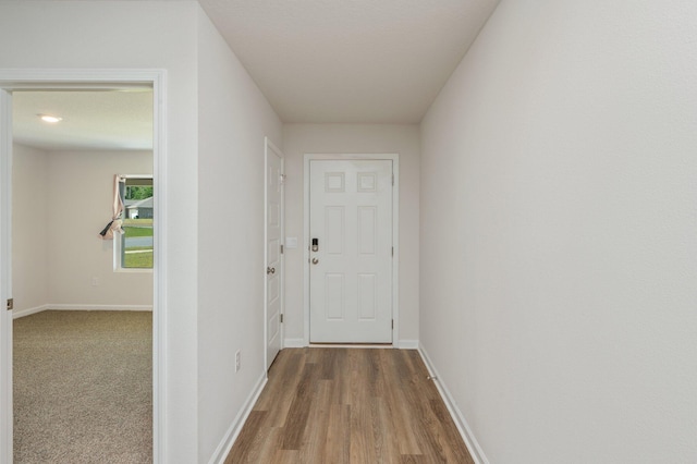 6629 Spyglass Hill Rd, Laurel Hill, FL 32567 - hallway featuring baseboards and wood finished floors