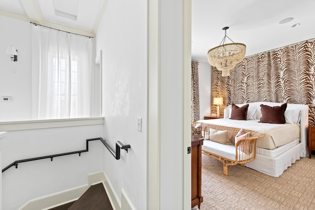 30 N Charles St, Inlet Beach, FL 32461 - bedroom with an inviting chandelier