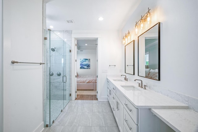 40 Cote D Azur Dr, Santa Rosa Beach, FL 32459 - full bath featuring visible vents, connected bathroom, and a sink