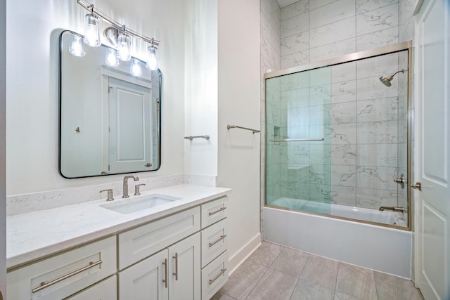 40 Cote D Azur Dr, Santa Rosa Beach, FL 32459 - bathroom with enclosed tub / shower combo, vanity, and baseboards