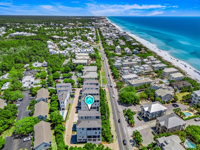 40 Cote D Azur Dr, Santa Rosa Beach, FL 32459 - birds eye view of property featuring a beach view, a residential view, and a water view