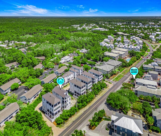 40 Cote D Azur Dr, Santa Rosa Beach, FL 32459 - aerial view featuring a wooded view