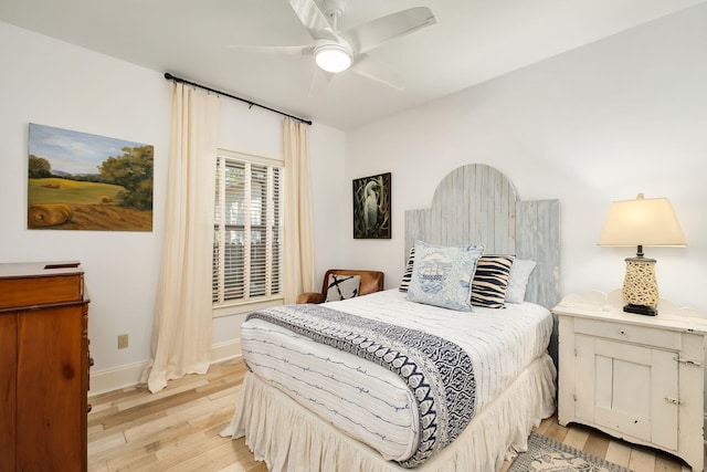 16 Kingfish St, Santa Rosa Beach, FL 32459 - bedroom featuring light wood-type flooring, baseboards, and a ceiling fan