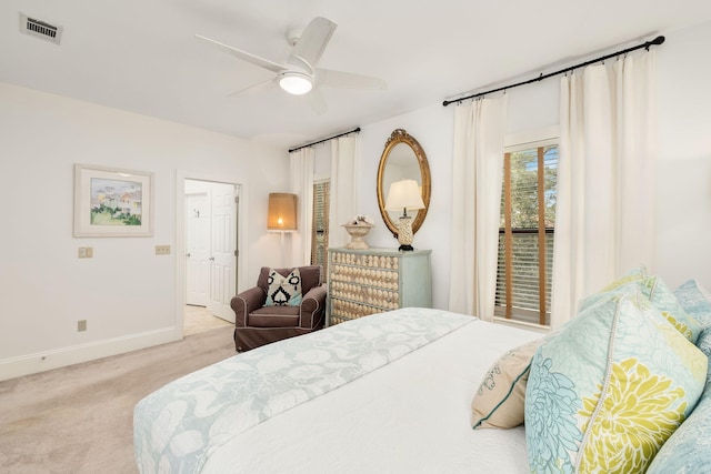 16 Kingfish St, Santa Rosa Beach, FL 32459 - carpeted bedroom featuring baseboards and ceiling fan