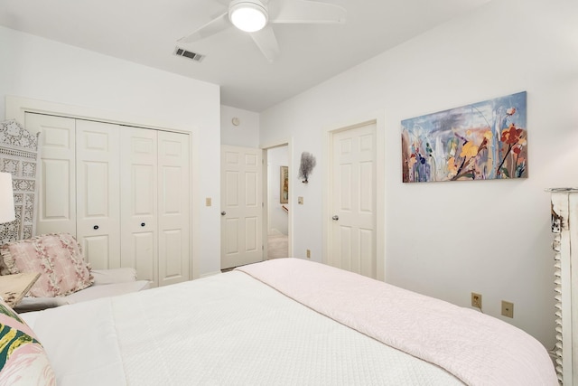 16 Kingfish St, Santa Rosa Beach, FL 32459 - bedroom with a closet and ceiling fan