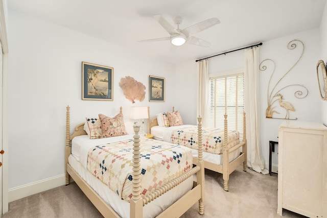 16 Kingfish St, Santa Rosa Beach, FL 32459 - bedroom featuring light colored carpet, baseboards, and a ceiling fan