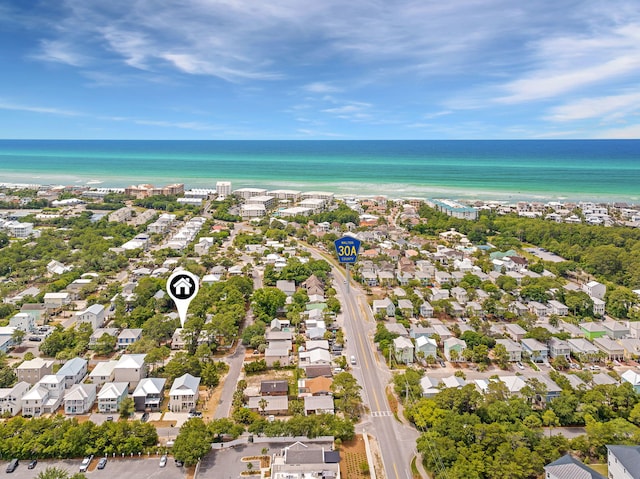 16 Kingfish St, Santa Rosa Beach, FL 32459 - aerial view of property and surrounding area featuring expansive beach and nearby suburban area