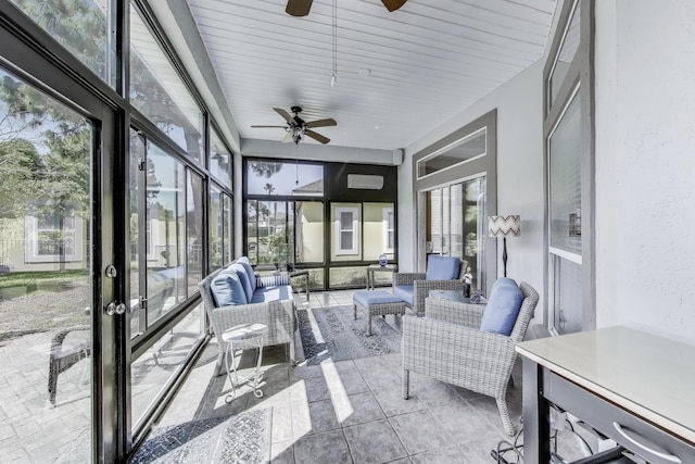 226 Talquin Cv, Destin, FL 32541 - sunroom featuring an outdoor living space and ceiling fan