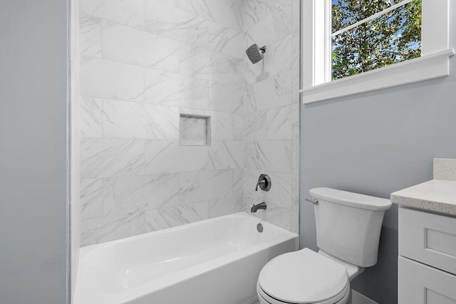 42 Central 8th St, Santa Rosa Beach, FL 32459 - bathroom with toilet,  shower combination, and vanity