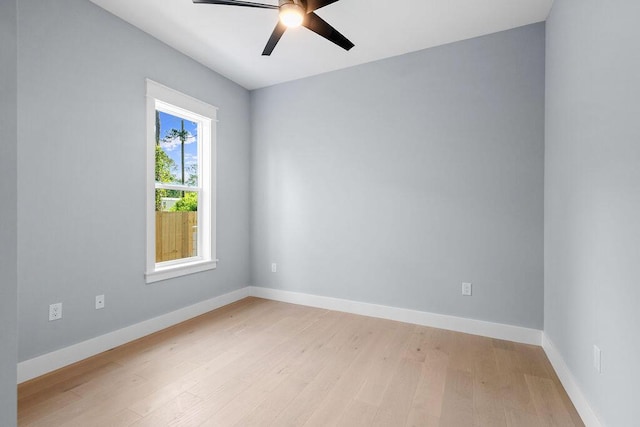 42 Central 8th St, Santa Rosa Beach, FL 32459 - unfurnished room with baseboards, ceiling fan, and light wood-style flooring