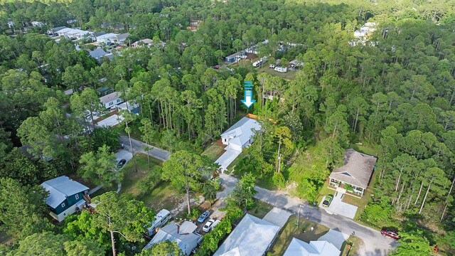 42 Central 8th St, Santa Rosa Beach, FL 32459 - bird's eye view with a residential view and a wooded view