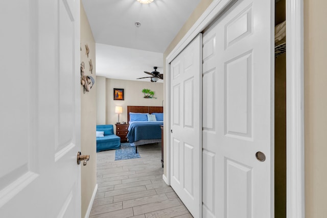 4207 Indian Bayou Trl Unit 2501, Destin, FL 32541 - hallway with light wood-style floors and baseboards
